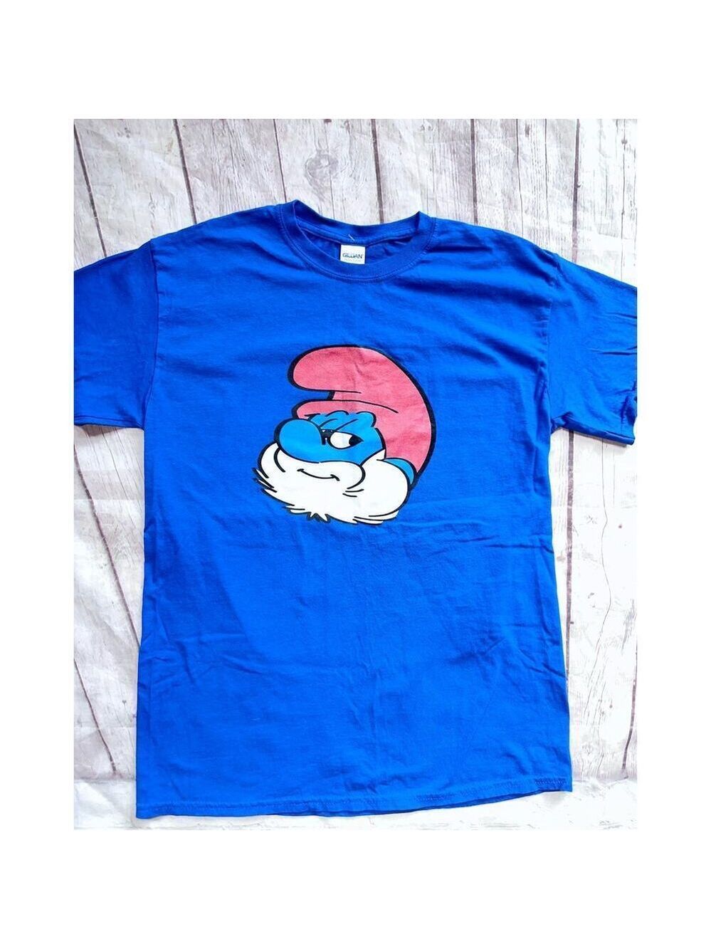 NWOT Unisex Adult Medium Gildan Papa Smurf Graphic SS TShirt